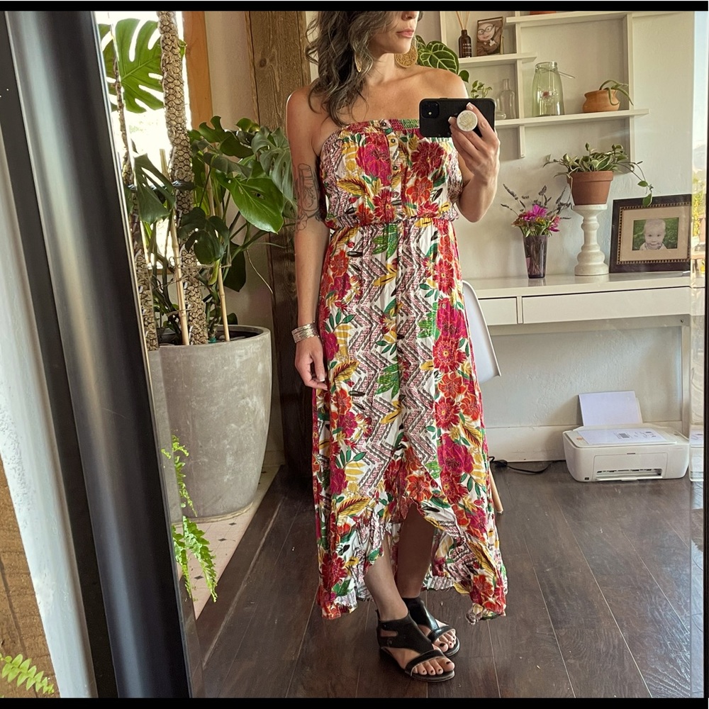 High-low floral sundress sz S